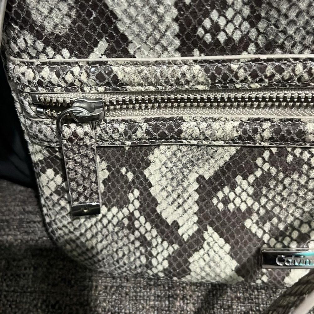Euc Calvin Klein Python Leather Crossbody - image 3